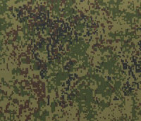 Ткань курточная Таслан 189Т WR/PU  Милки 100% п/э 110+/-10гр.м2 рул 100м кмф (D-5/T цифра зеленая)