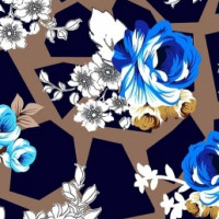 Полотно трикотажное Кулирка 30/1 набивная в рулоне  в Оренбурге